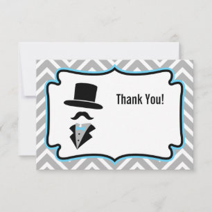 Hipster Moustache Little Man Thank You Note Note Card