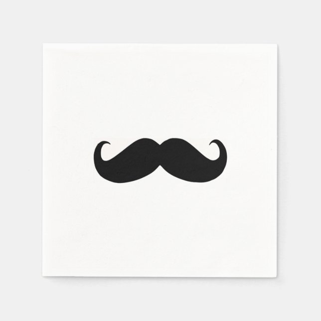 Hipster Moustache Paper Napkin (Front)