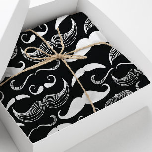 Hipster Moustache Pattern Tissue Paper