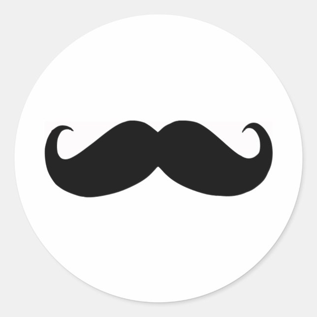 Hipster Moustache Sticker (Front)