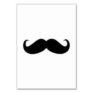 Hipster Moustache Table Card
