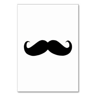 Hipster Moustache Table Card