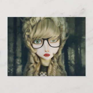 Hipster nerd postcard