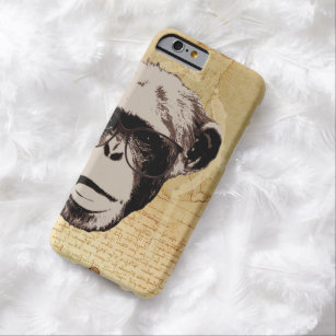 Hipster Nerdy Chimp in Glasses iPhone 6 Cases
