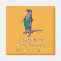 Hipster Otter Magnet