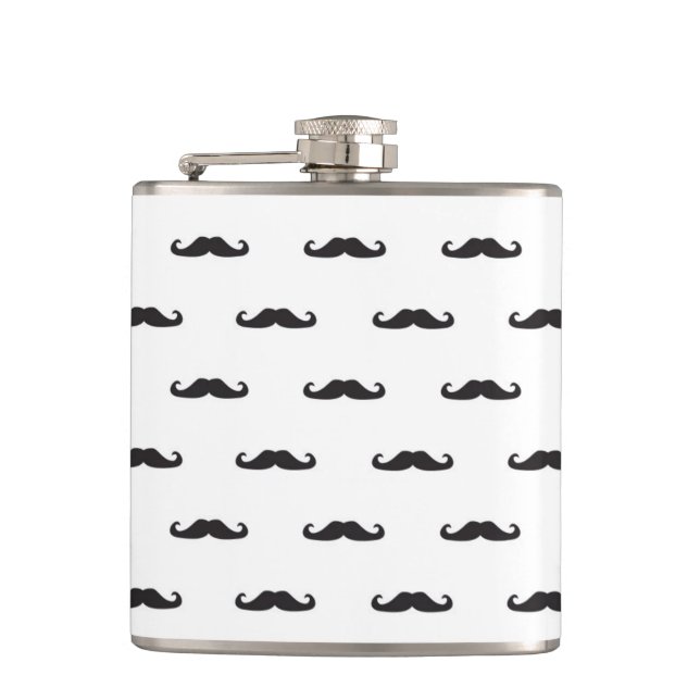 Hipster pattern hip flask (Front)