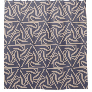 Hipster pattern with polygonal elements. Triangles Shower Curtain
