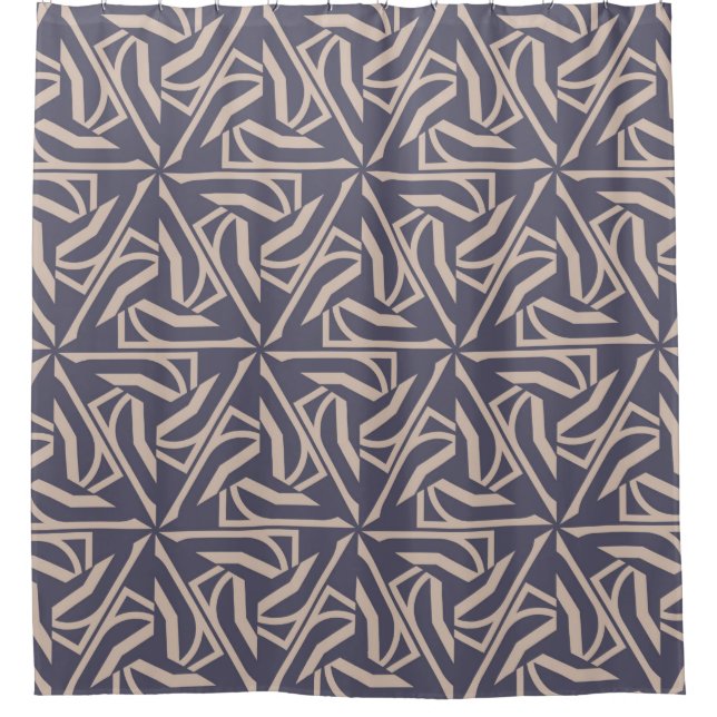 Hipster pattern with polygonal elements. Triangles Shower Curtain (Front)