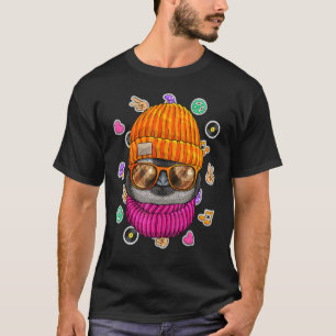 Hipster Penguin Geek Nerd Glasses Animal Love Peac T-Shirt