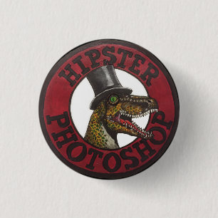 Hipster Photoshop Logo 3 Cm Round Badge