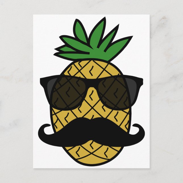 Hipster Pineapple Postcard (Front)