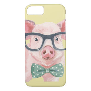 Hipster Pink Pig Case-Mate iPhone Case