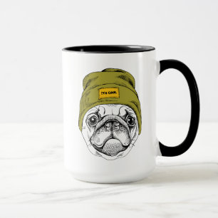 Hipster Pug   It's Cool Mug