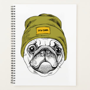 Hipster Pug It's Cool Planner