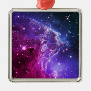 Hipster Purple Ombre Monkey Head Nebula Metal Tree Decoration