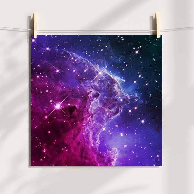 Hipster Purple Ombre Monkey Head Nebula Poster (Hipster Purple Ombre Monkey Head Nebula Poster)