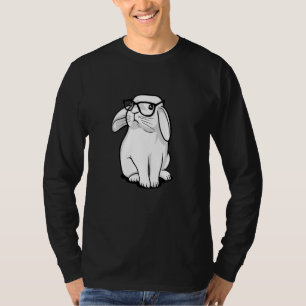 Hipster Rabbit Funny Bunny With Glasses Cute Anima T-Shirt
