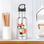 Hipster Red Fox  532 Ml Water Bottle<br><div class="desc">Adorable hipster fox illustration personalised design.</div>