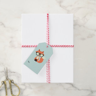 Hipster Red Fox Gift Tags