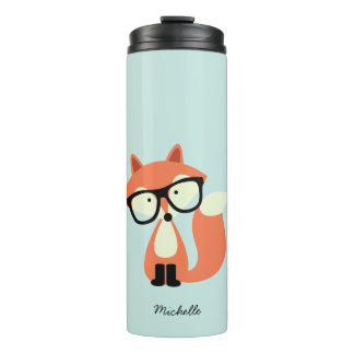 Hipster Red Fox Thermal Tumbler