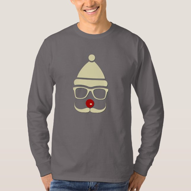 Hipster Rudolph Moustache Men's T-shirt (Front)