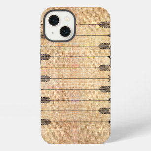Hipster rustic linen arrows iPhone 13 case