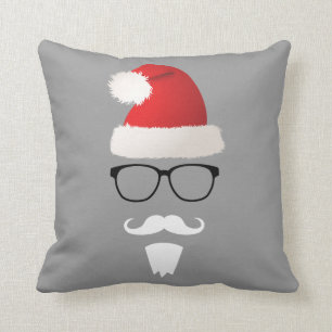 Hipster Santa Claus Cushion