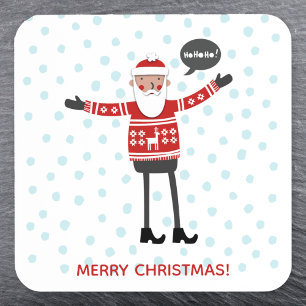 Hipster Santa Coaster