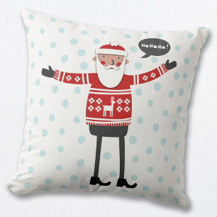 Hipster Santa Cushion