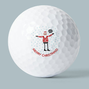 Hipster Santa Golf Balls
