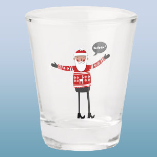 Hipster Santa Shot Glass