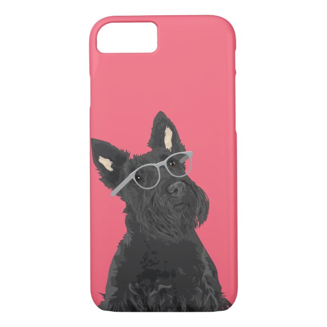 Hipster Scottish Terrier Phone Case for Dog Lovers (Back)