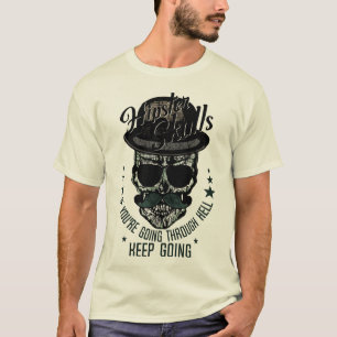 hipster_skull_head_crane_pirate_citation_m T-Shirt