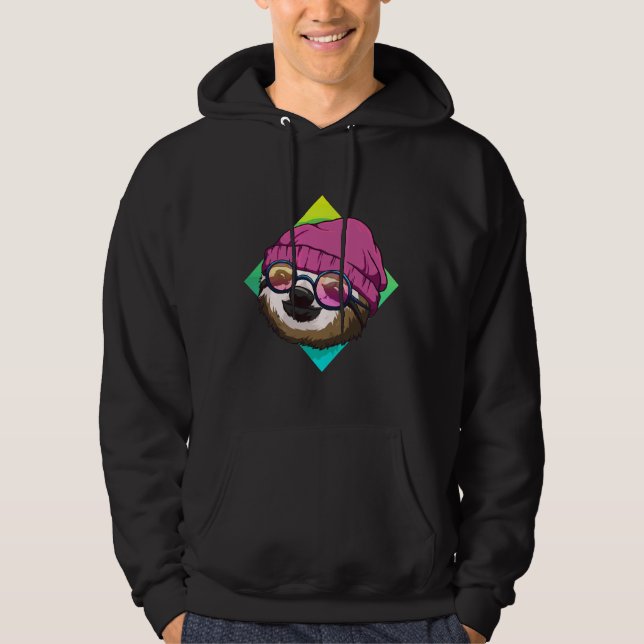 Hipster Sloth Cute Sloths  Ideas Men Women Hoodie (Front)