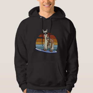 Hipster Sloth On Llama Stand Up Paddle Hoodie