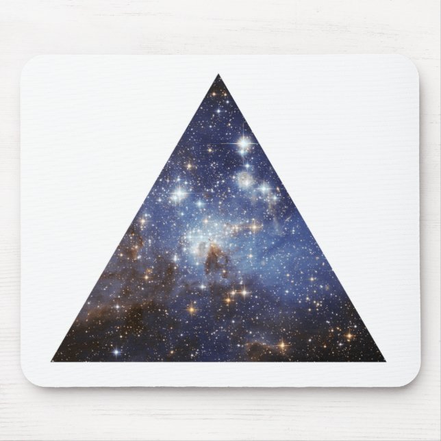 hipster space triangle mousepad (Front)