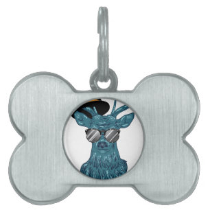 Hipster Stag4 Pet Tag