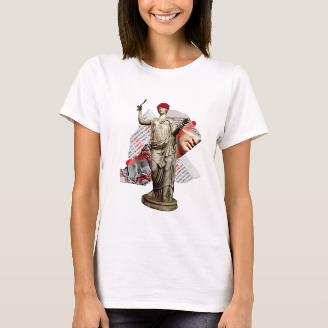 Hipster Statue Women's Basic T-Shirt   (Front)
