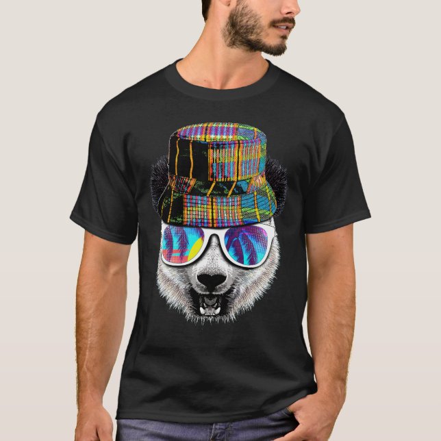 Hipster summer panda T-Shirt (Front)