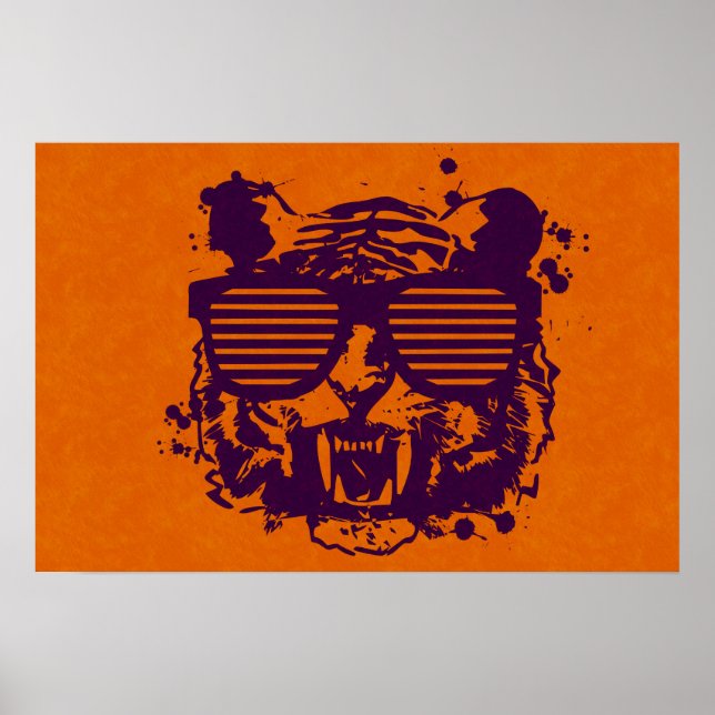 Hipster Tiger Poster (Front)