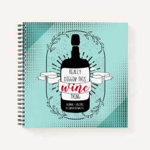 Hipster wine grapes journal food pairing notebook