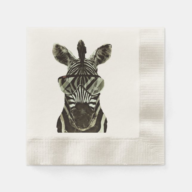 Hipster Zebra Napkin (Front)