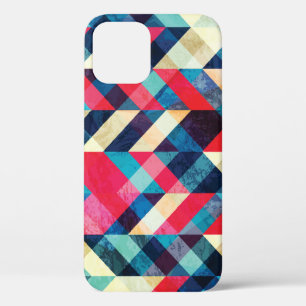 Hipster zigzag: grunge seamless pattern. iPhone 12 case