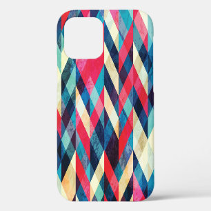 Hipster zigzag: grunge seamless pattern. iPhone 12 case