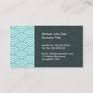 Hiragami Wave Pattern Japanese Style Business Card