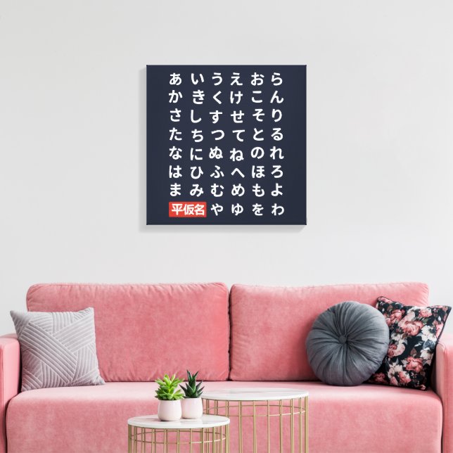Hiragana Canvas Print (Insitu(LivingRoom))