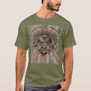 Hiram Abiff Freemason with Union Jack colours T-Shirt