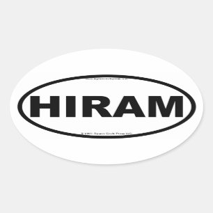 HIRAM Oval Stickers