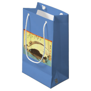Hirame & Mebaru - Hiroshige's Japanese Fish Print Small Gift Bag