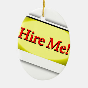 Hire me! ceramic tree decoration